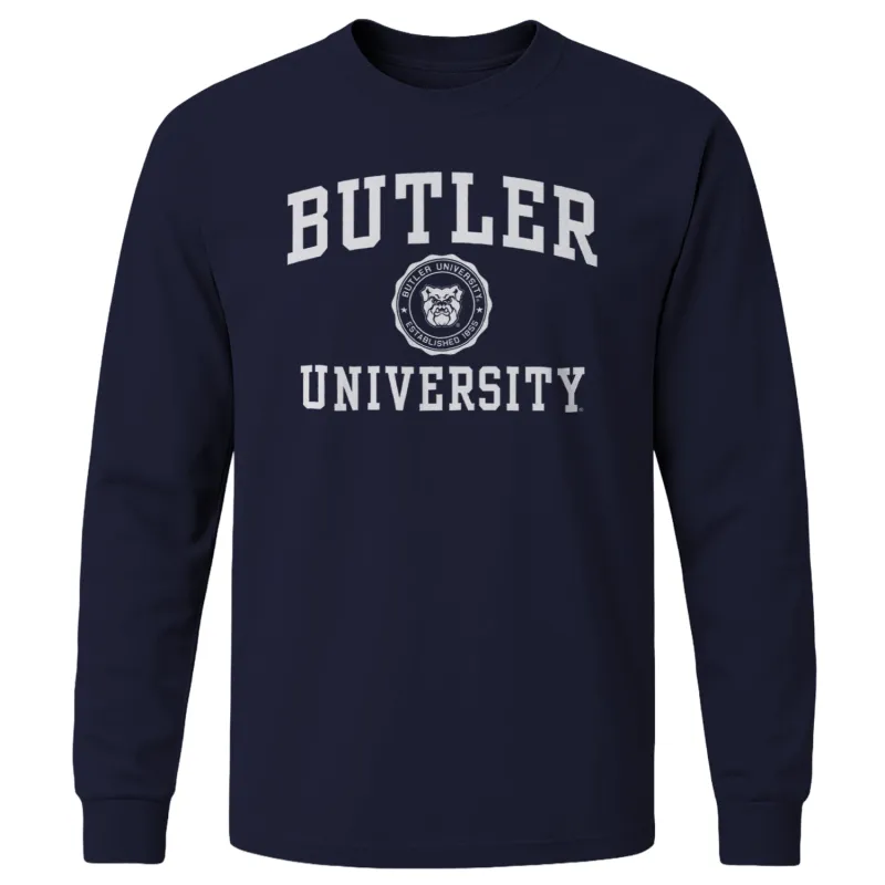 Butler University Heritage Long Sleeve T-Shirt (Navy) sold by Barnesmith