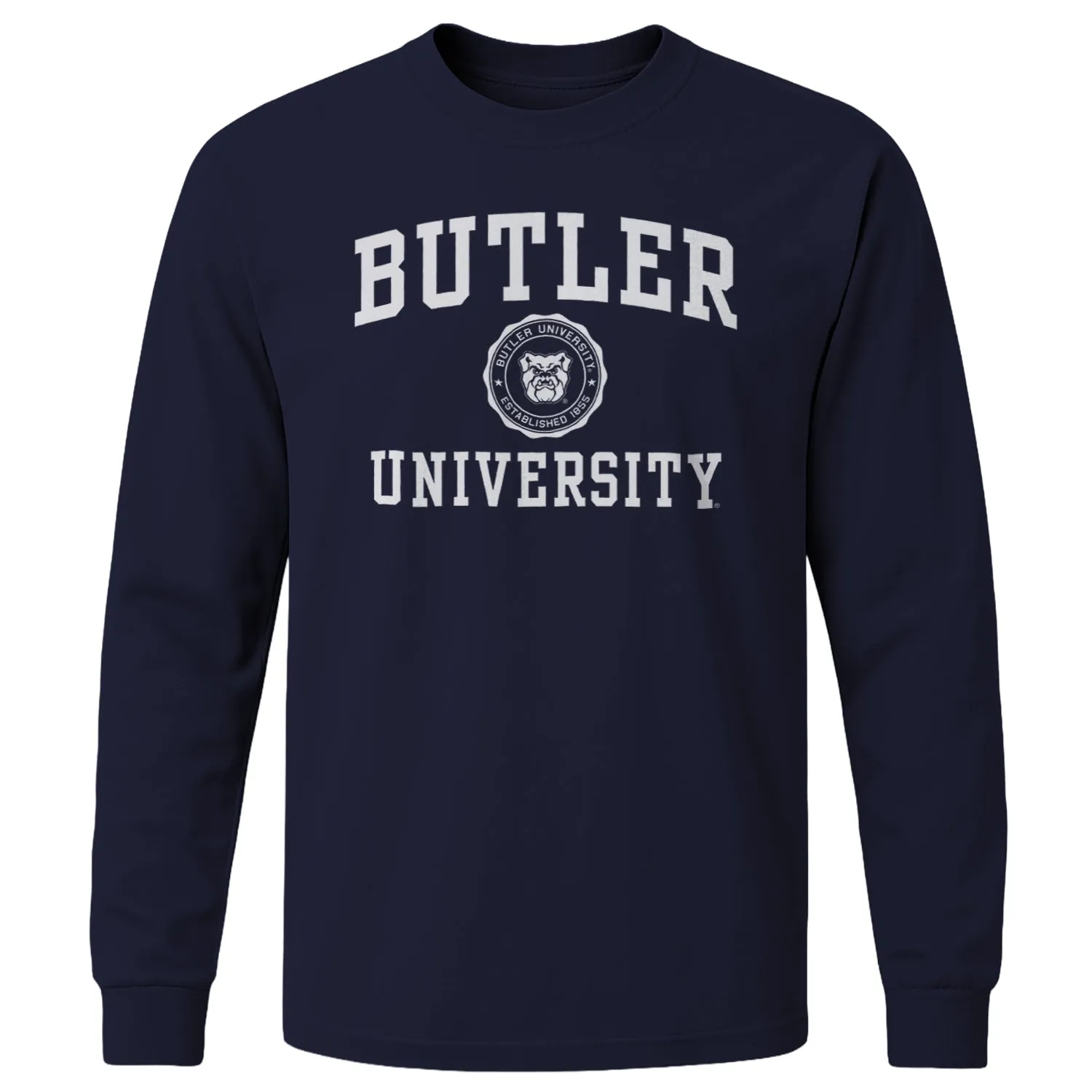 Butler University Heritage Long Sleeve T-Shirt (Navy) sold by Barnesmith