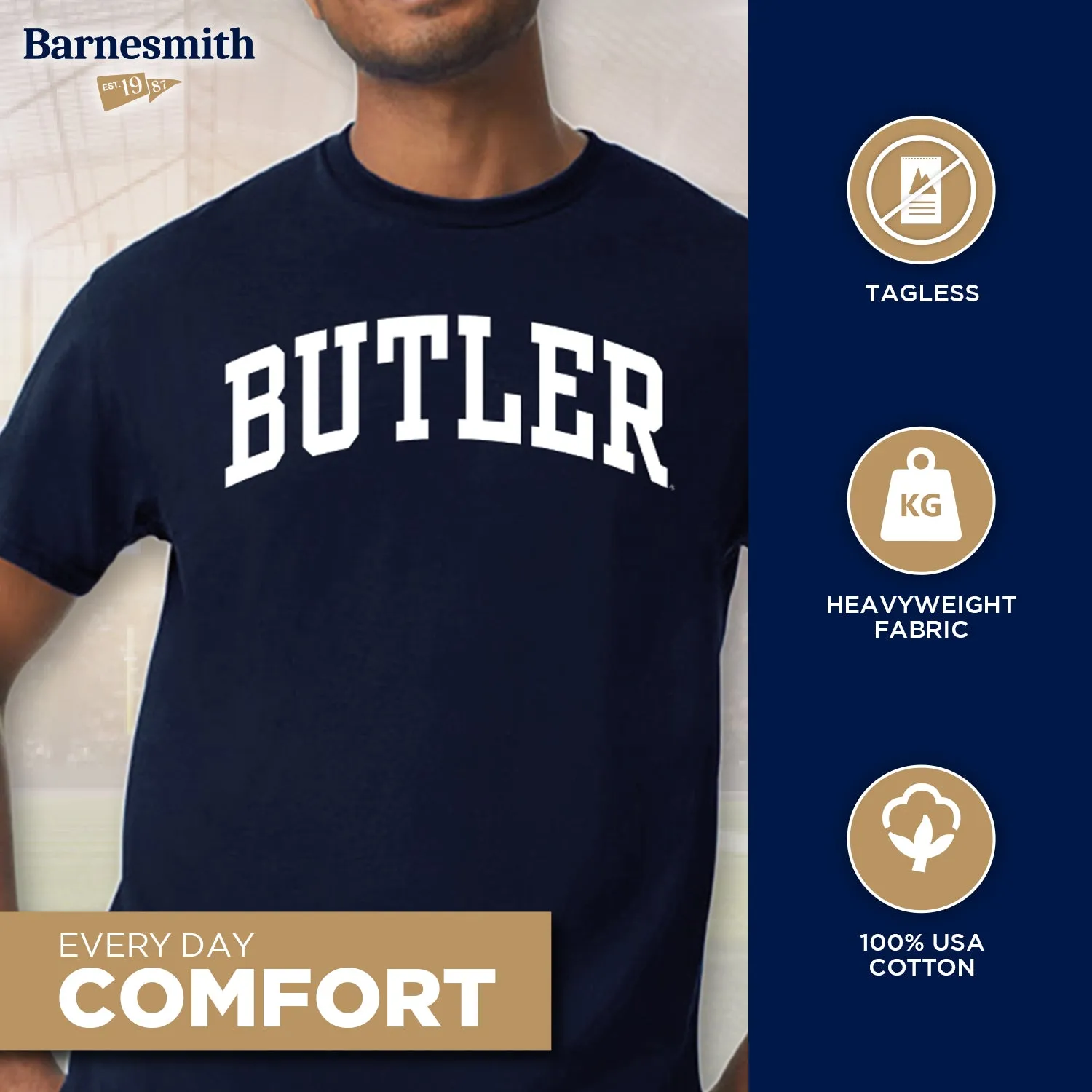 Butler University Classic T-Shirt (Navy) sold by Barnesmith product image thumbnail 3