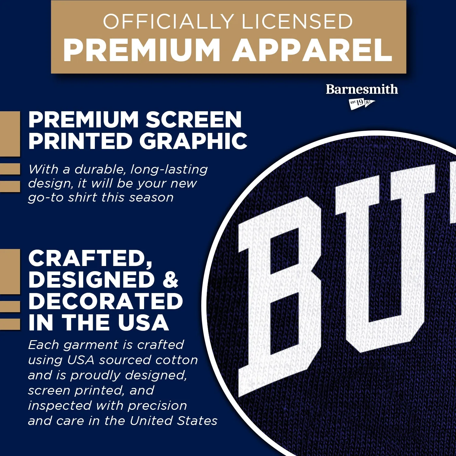 Butler University Classic T-Shirt (Navy) sold by Barnesmith product image thumbnail 4