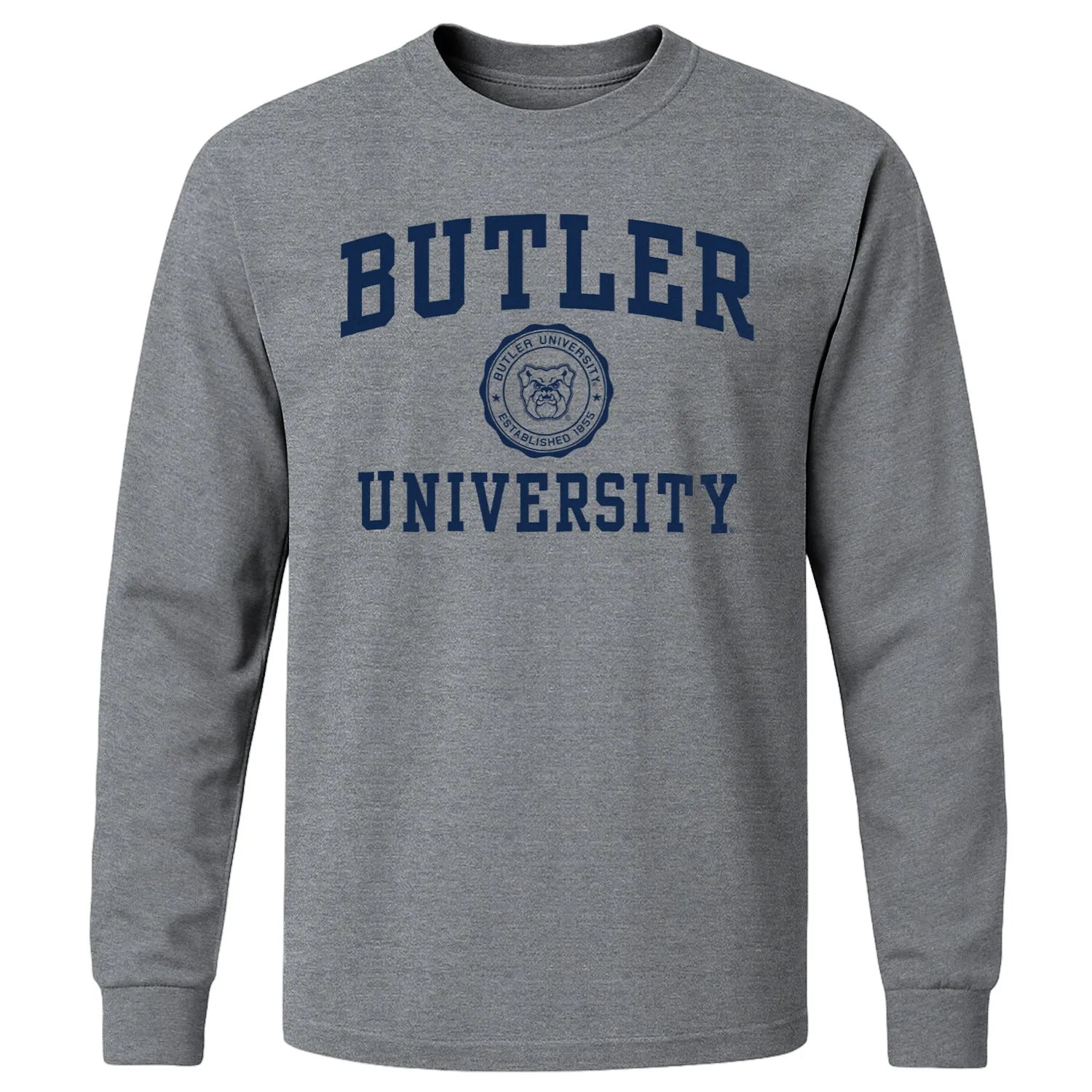 Butler University Heritage Long Sleeve T-Shirt (Charcoal Grey) sold by Barnesmith