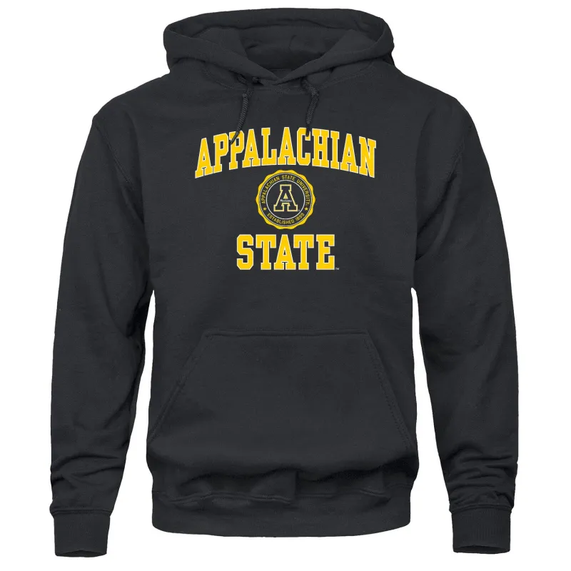 Appalachian State University Heritage Hooded Sweatshirt (Black) sold by Barnesmith