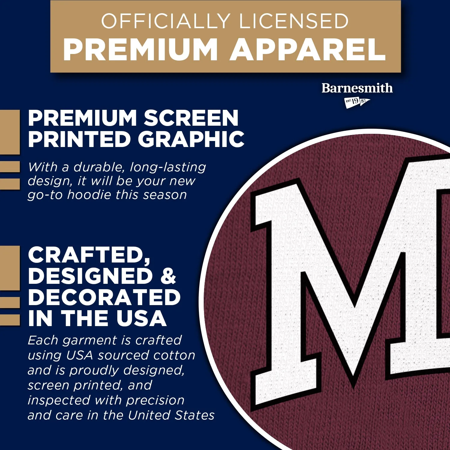 MIT Essential Hooded Sweatshirt (Maroon) sold by Barnesmith product image thumbnail 4