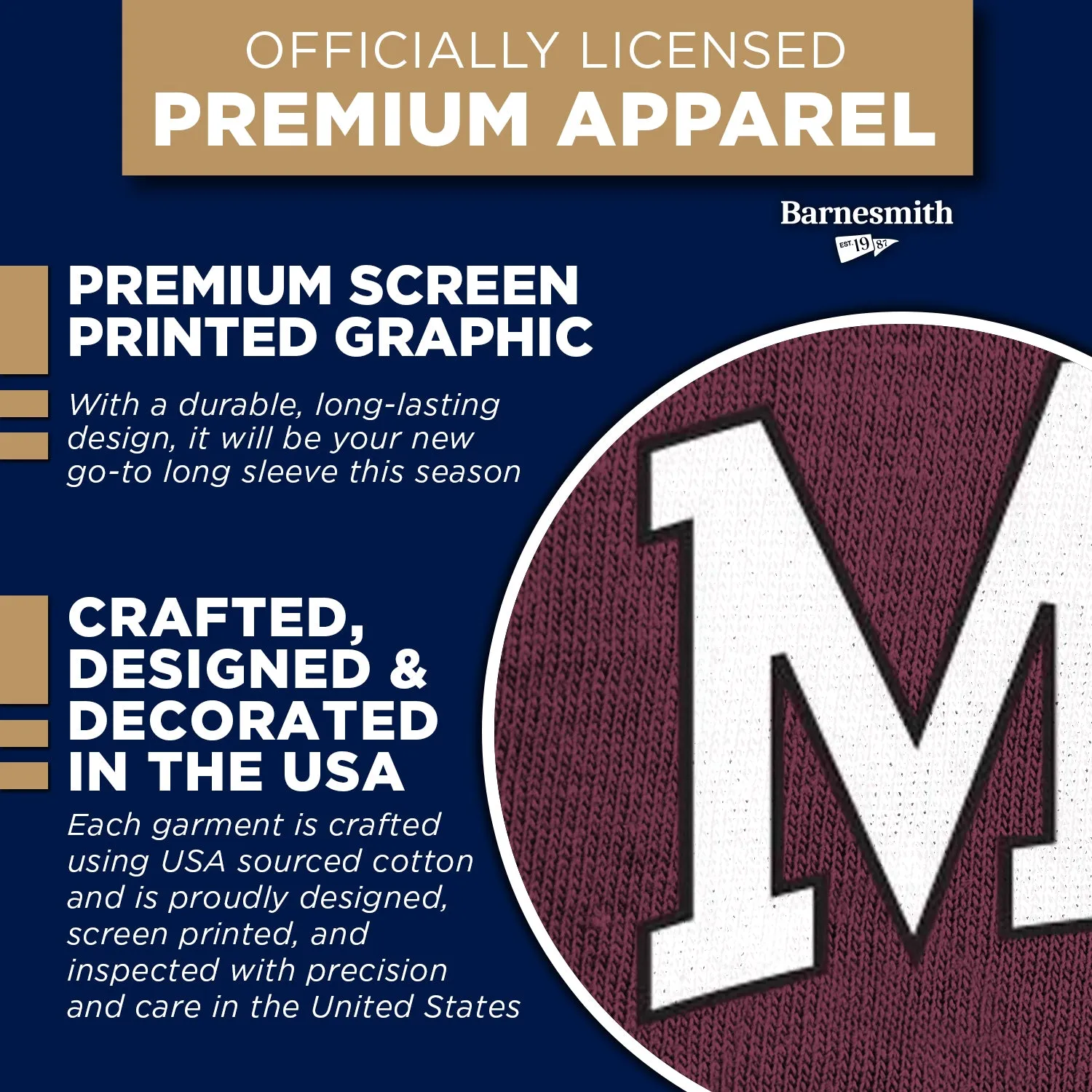 MIT Long Sleeve T-Shirt Classic (Maroon) sold by Barnesmith product image thumbnail 4