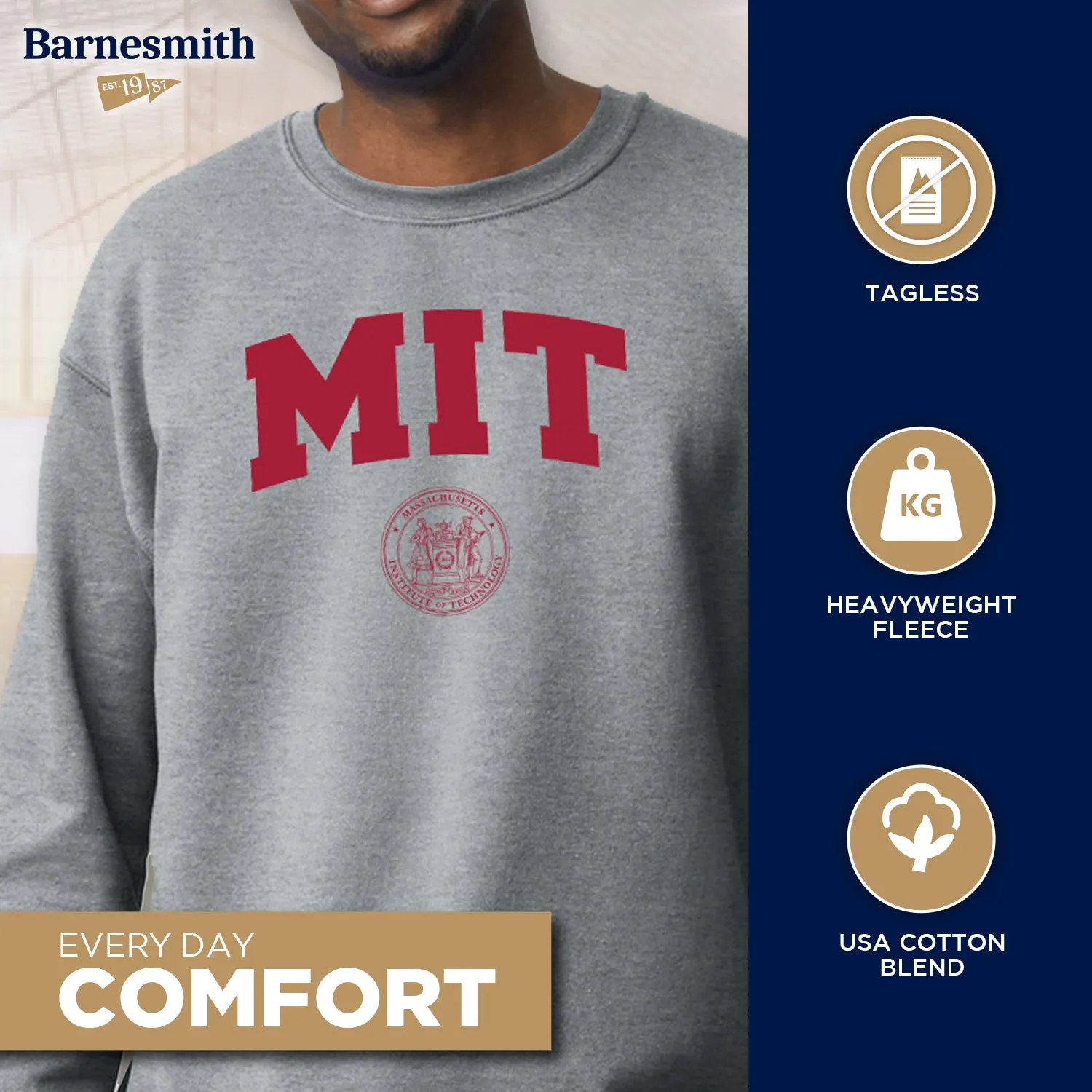 MIT Heritage Sweatshirt (Charcoal Grey) sold by Barnesmith product image thumbnail 3