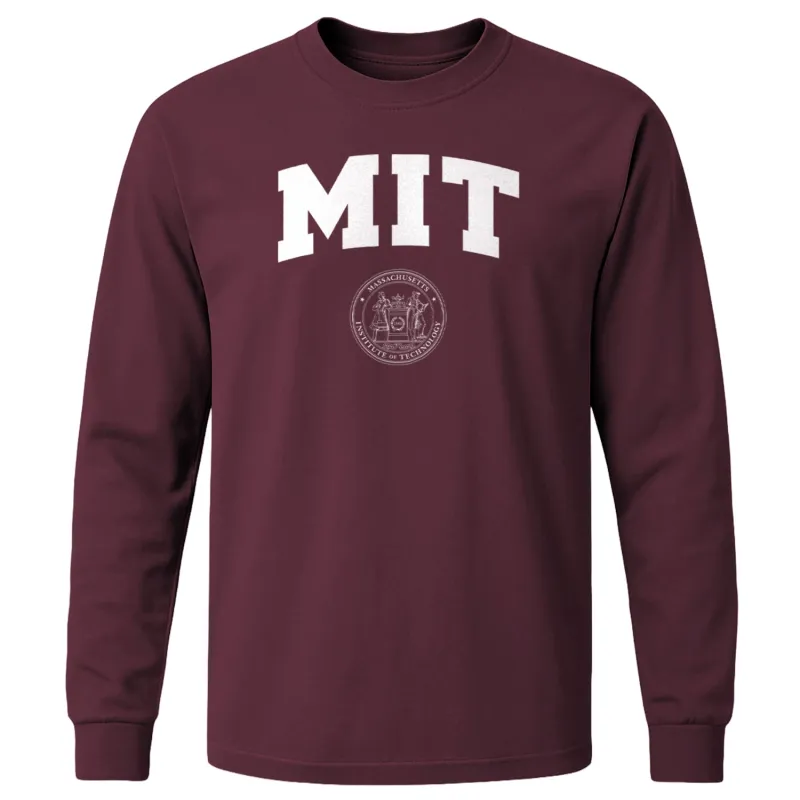 MIT Heritage Long Sleeve T-Shirt (Maroon) sold by Barnesmith