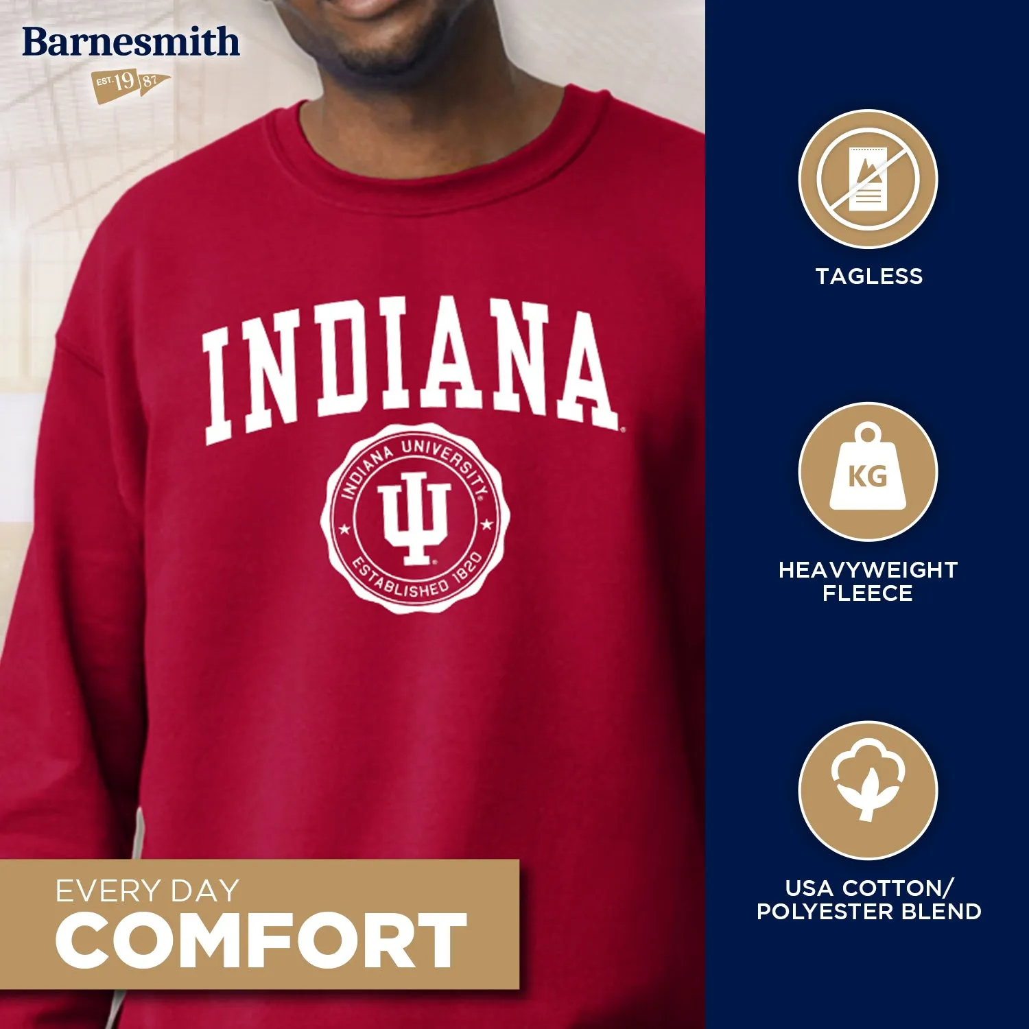 Indiana University Heritage Sweatshirt (Cardinal) sold by Barnesmith product image thumbnail 3