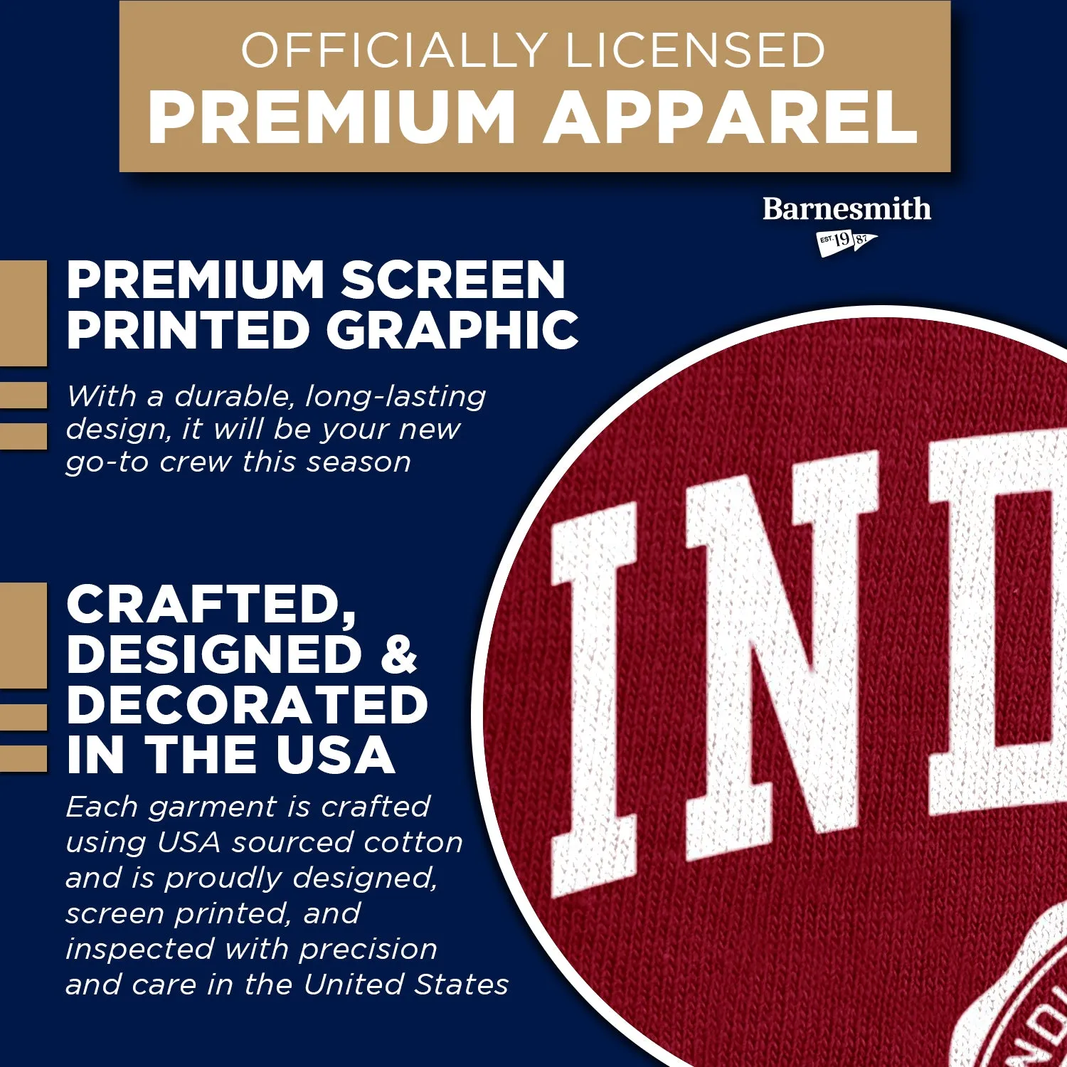 Indiana University Heritage Sweatshirt (Cardinal) sold by Barnesmith product image thumbnail 4