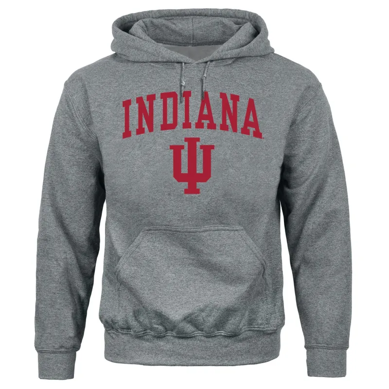 Indiana University Heritage Hooded Sweatshirt (Charcoal Grey) sold by Barnesmith