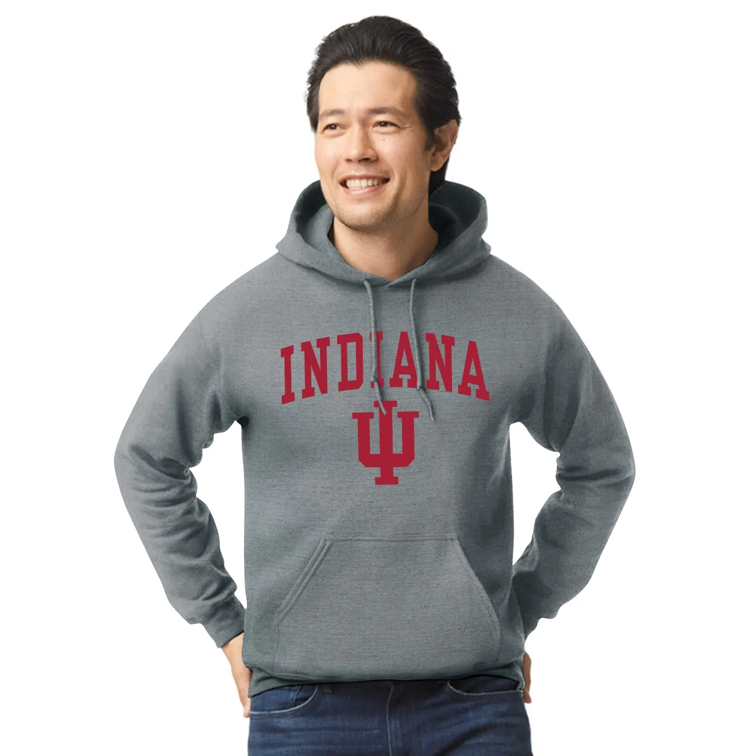 Indiana University Heritage Hooded Sweatshirt (Charcoal Grey) sold by Barnesmith product image thumbnail 2