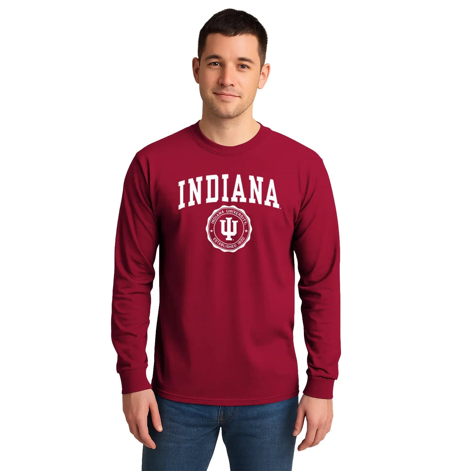 Indiana University Heritage Long Sleeve T-Shirt (Cardinal) sold by Barnesmith product image thumbnail 2