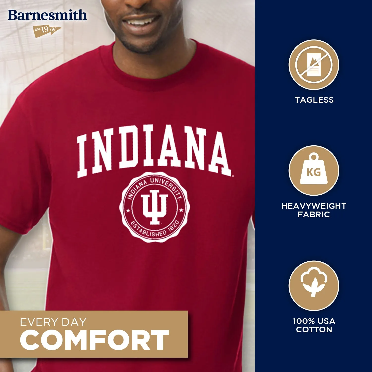 Indiana University Heritage T-Shirt (Cardinal) sold by Barnesmith product image thumbnail 3