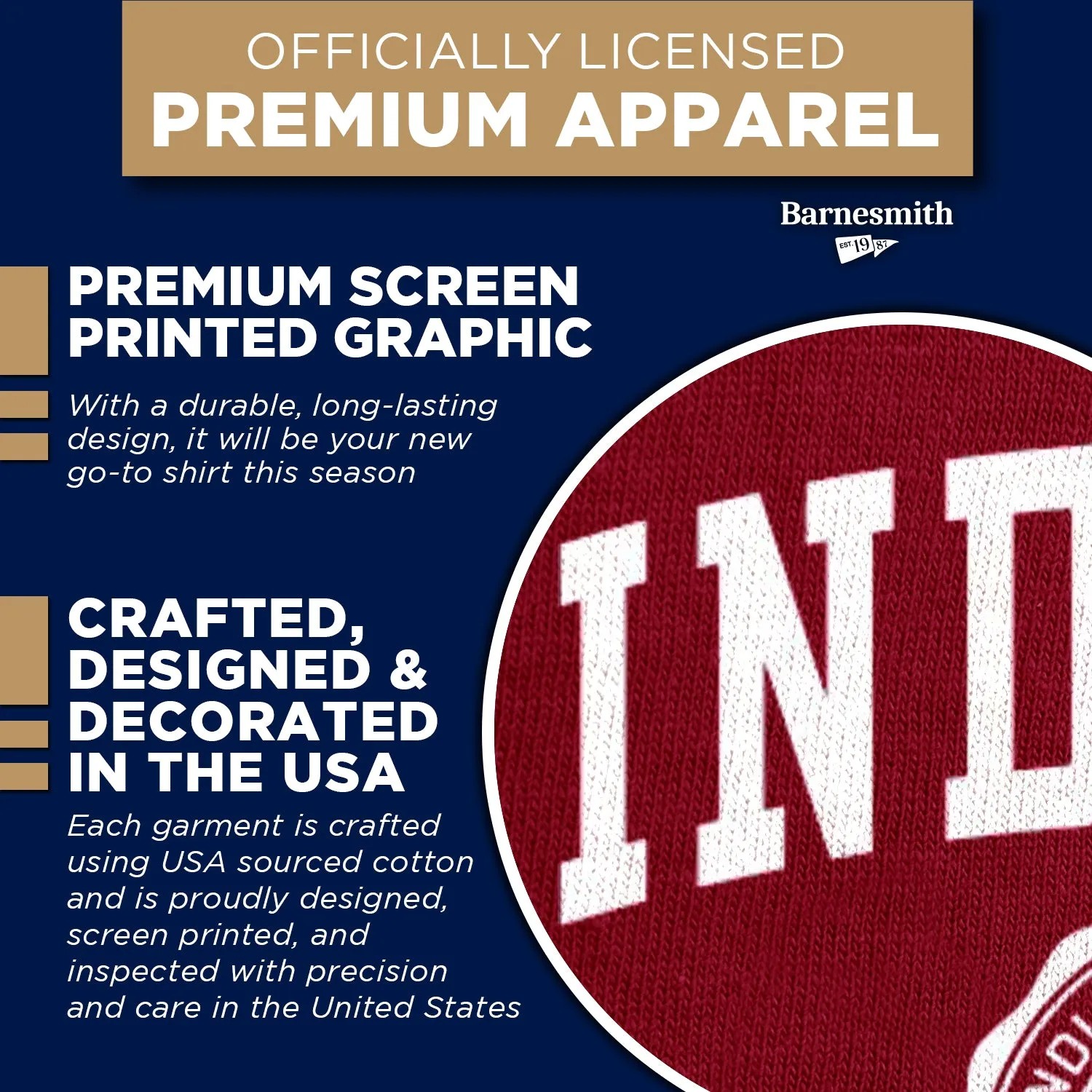 Indiana University Heritage T-Shirt (Cardinal) sold by Barnesmith product image thumbnail 4