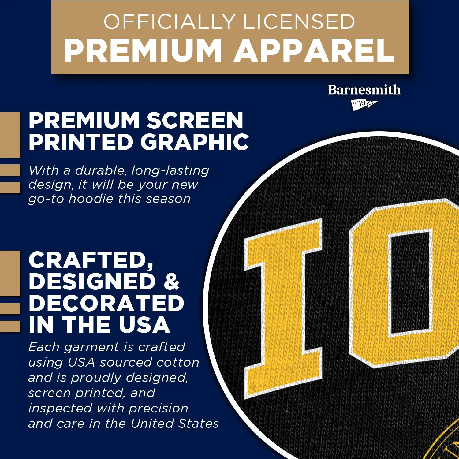 University of Iowa Heritage Hooded Sweatshirt (Black) sold by Barnesmith product image thumbnail 4