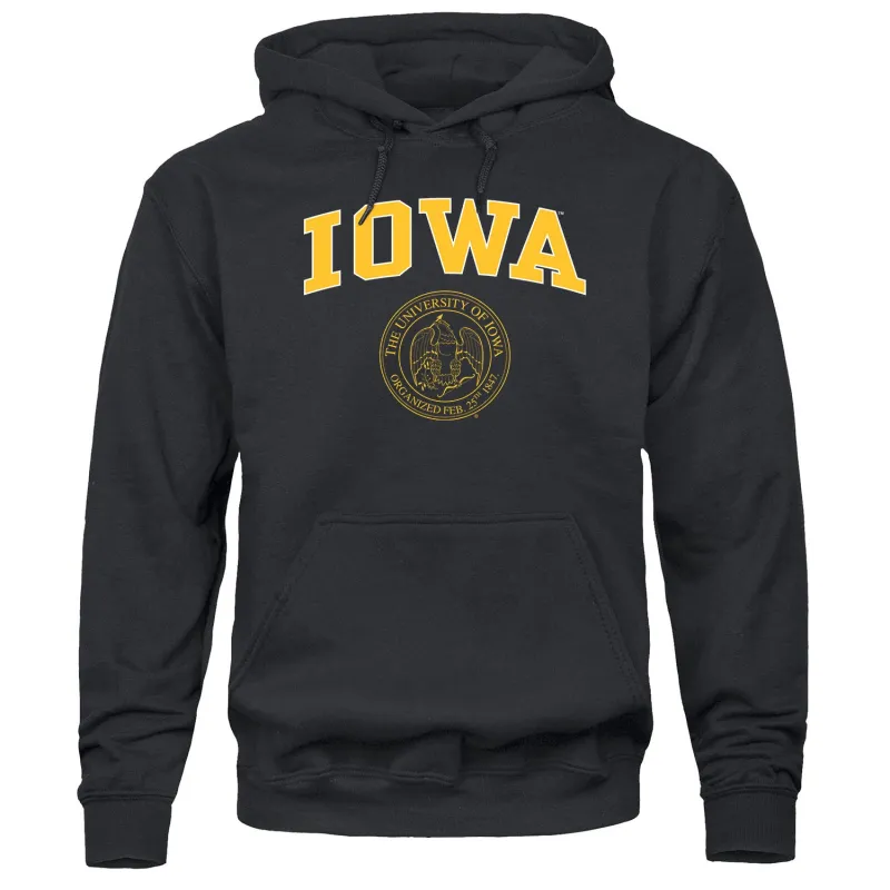 University of Iowa Heritage Hooded Sweatshirt (Black) sold by Barnesmith