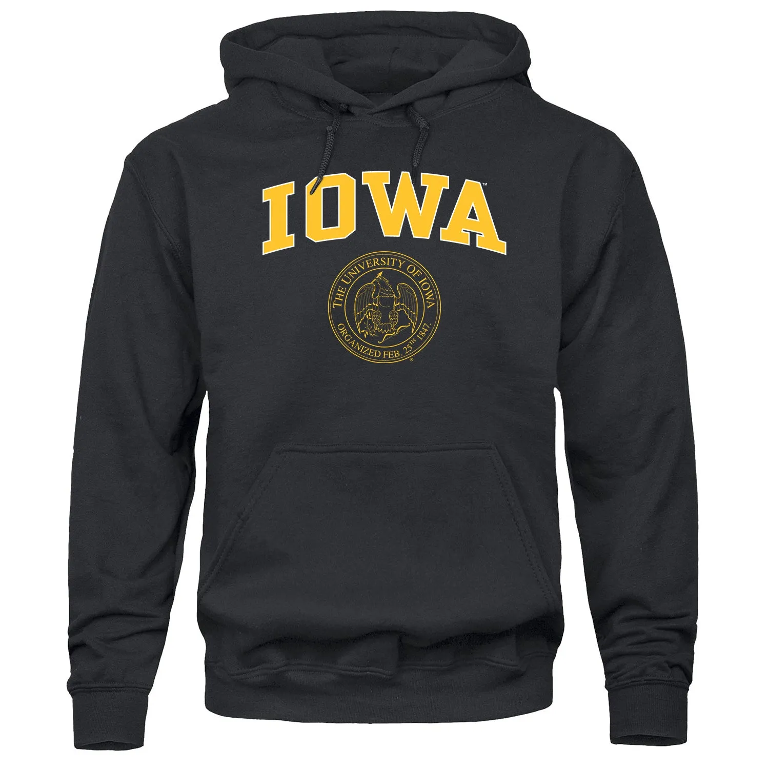 University of Iowa Heritage Hooded Sweatshirt (Black) sold by Barnesmith