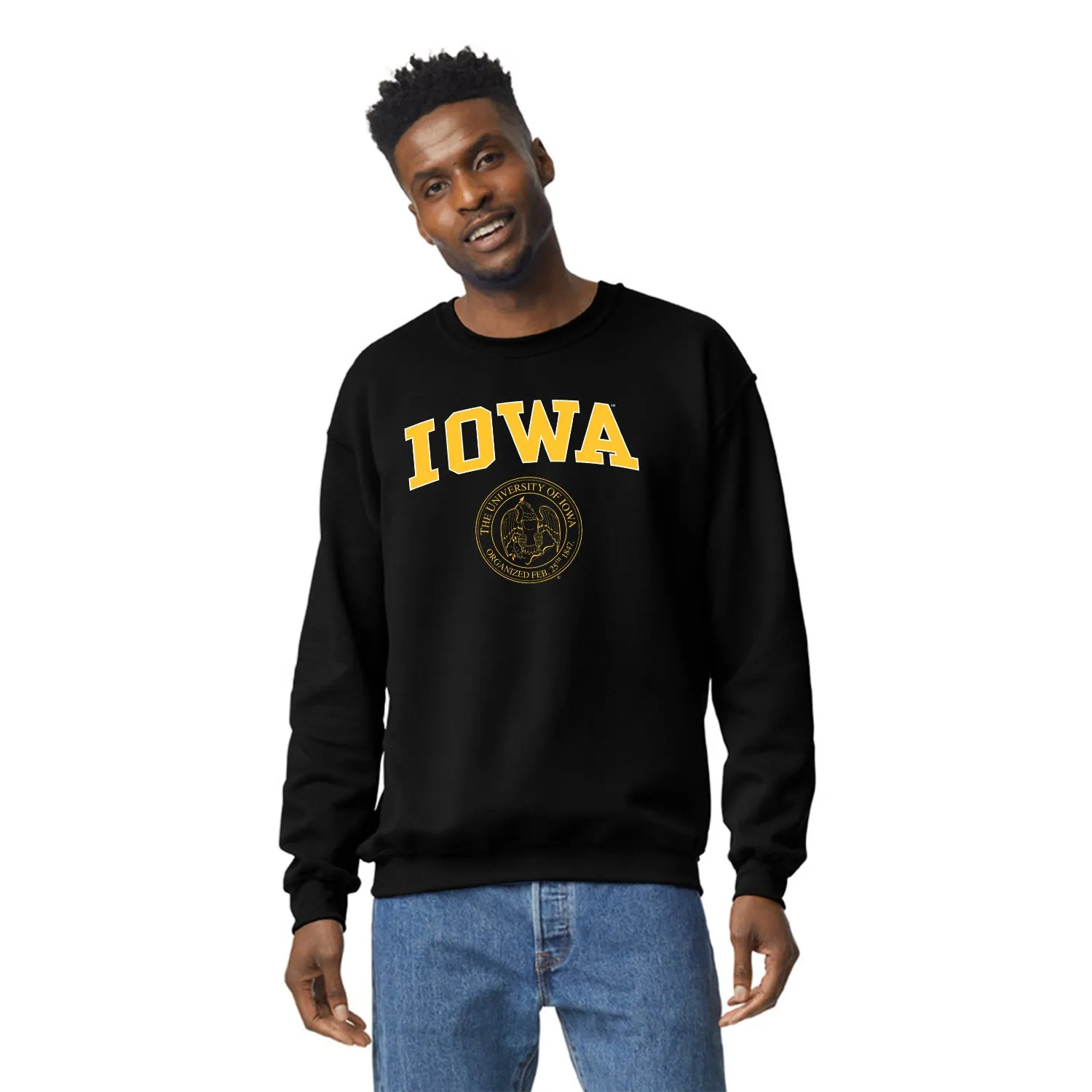 University of Iowa Heritage Sweatshirt (Black) sold by Barnesmith product image thumbnail 2