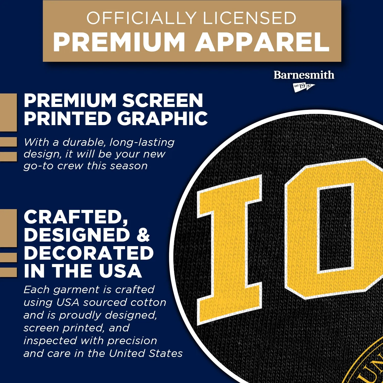 University of Iowa Heritage Sweatshirt (Black) sold by Barnesmith product image thumbnail 4