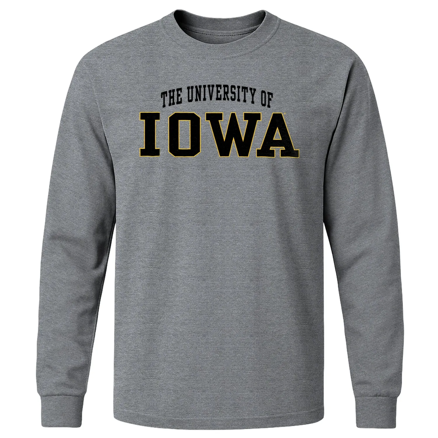 University of Iowa Classic Long Sleeve T-Shirt (Charcoal Grey) sold by Barnesmith