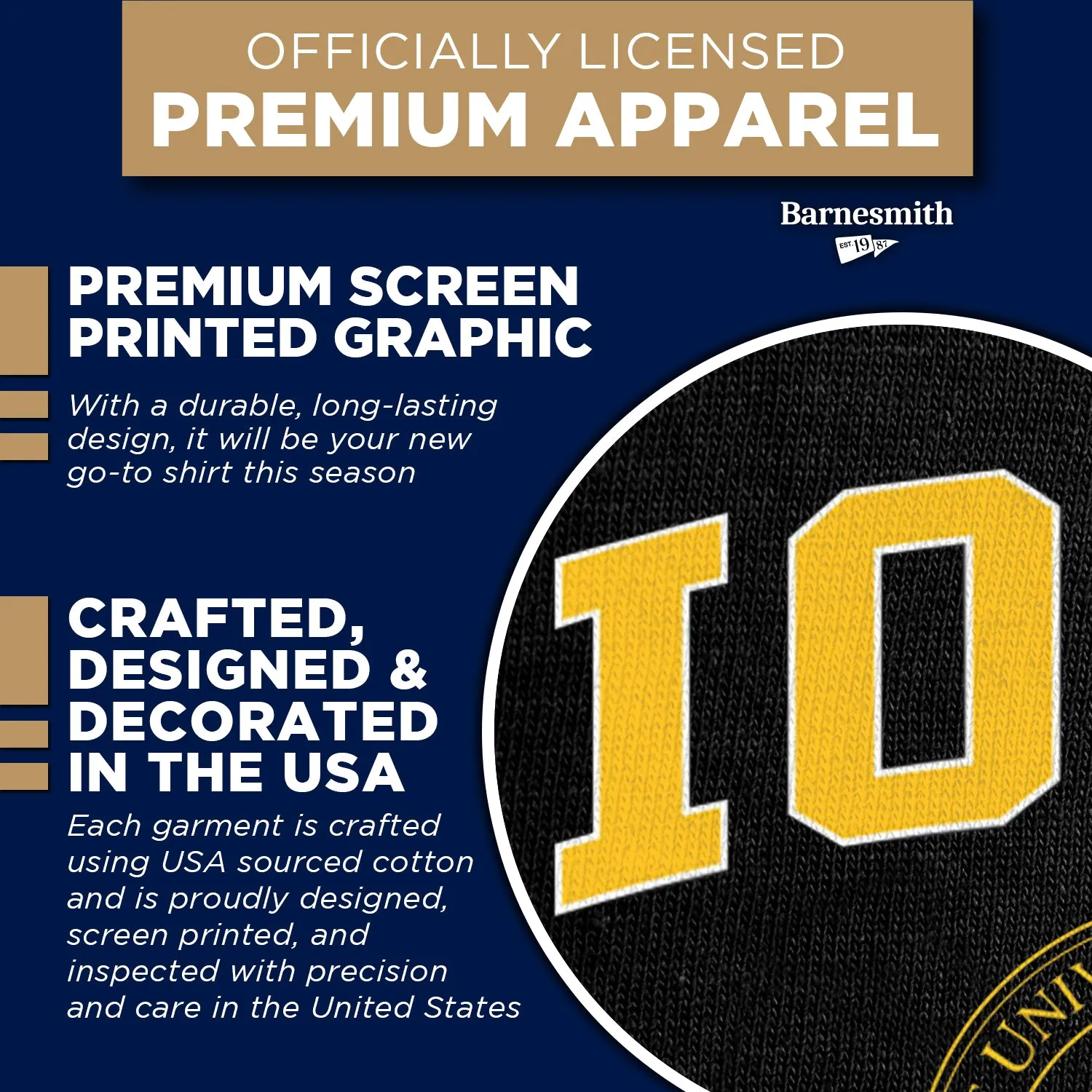 University of Iowa Heritage T-Shirt (Black) sold by Barnesmith product image thumbnail 4