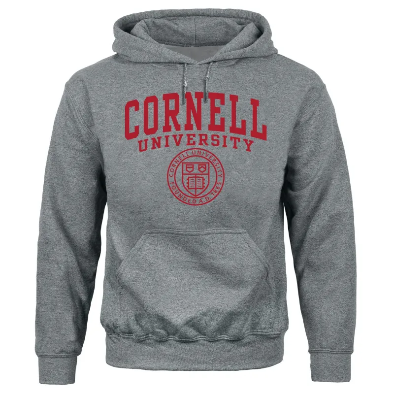 Cornell Heritage Hooded Sweatshirt (Charcoal Grey) sold by Barnesmith