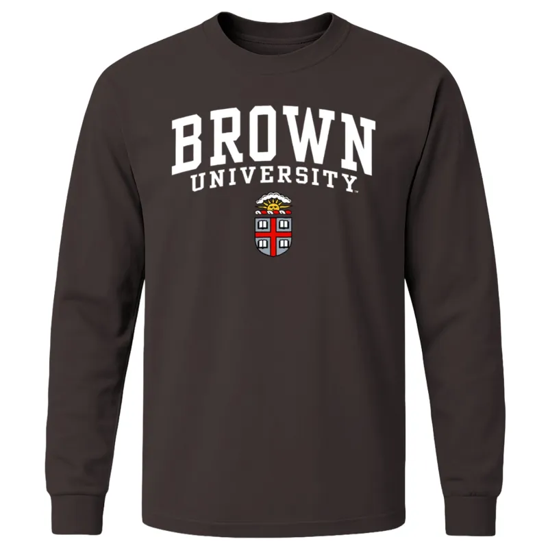 Brown Heritage Long Sleeve T-Shirt (Brown) sold by Barnesmith