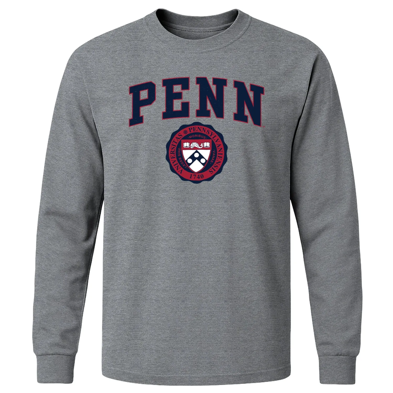 University of Pennsylvania Quakers Penn Heritage Long Sleeve T-Shirt (Charcoal Grey) sold by Barnesmith