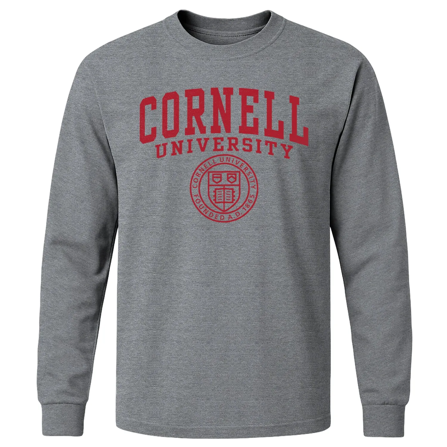 Cornell Heritage Long Sleeve T-Shirt (Charcoal Grey) sold by Barnesmith