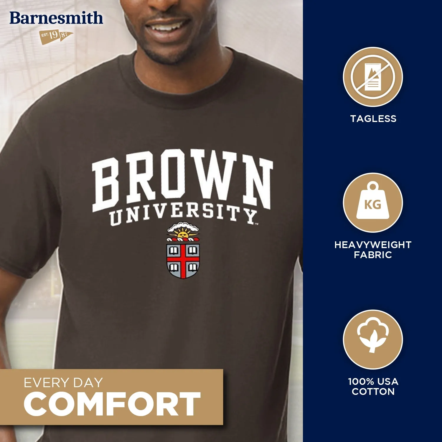 Brown Heritage T-Shirt (Brown) sold by Barnesmith product image thumbnail 3