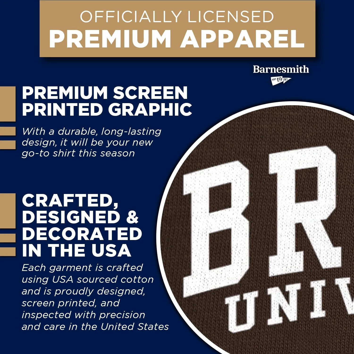 Brown Heritage T-Shirt (Brown) sold by Barnesmith product image thumbnail 4