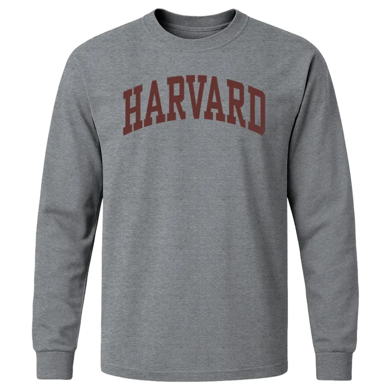 Harvard Long Sleeve T-Shirt Classic (Charcoal Grey) sold by Barnesmith
