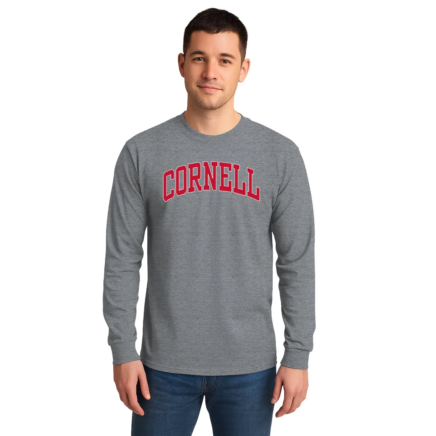 Cornell Classic Long Sleeve T-Shirt (Charcoal Grey) sold by Barnesmith product image thumbnail 2