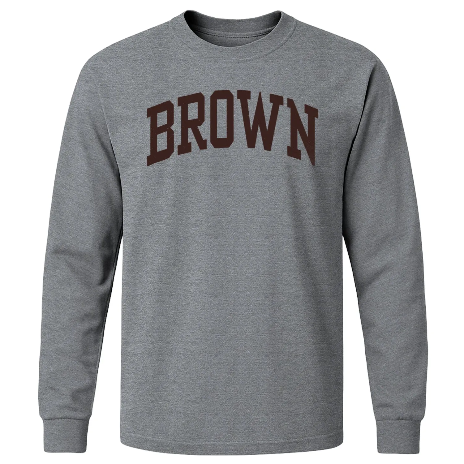 Brown Classic Long Sleeve T-Shirt (Charcoal Grey) sold by Barnesmith