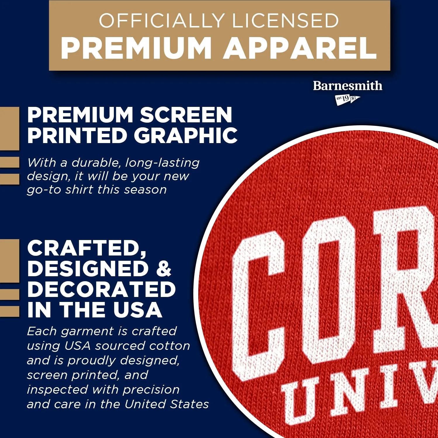 Cornell Heritage T-shirt (Red) sold by Barnesmith product image thumbnail 4
