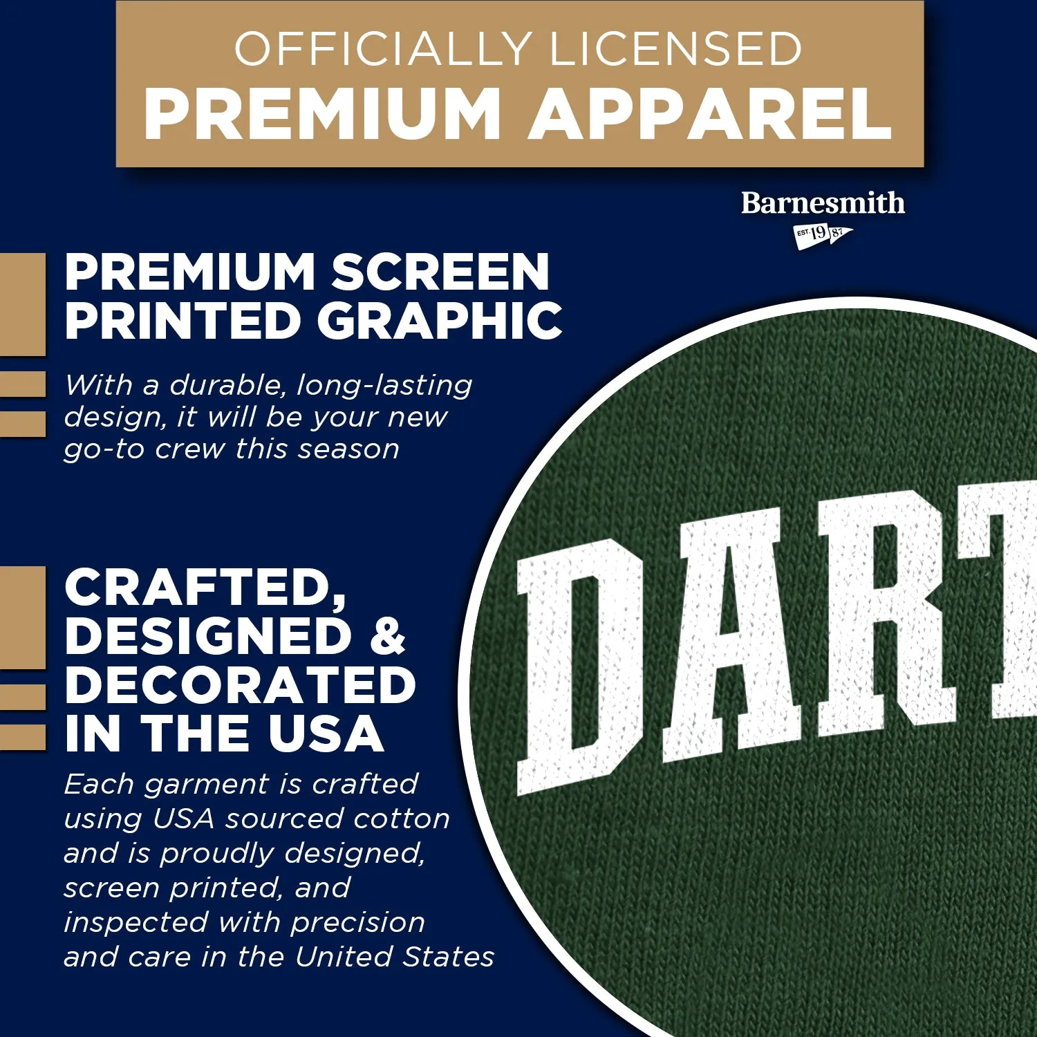 Dartmouth Heritage Sweatshirt (Hunter Green) sold by Barnesmith product image thumbnail 4
