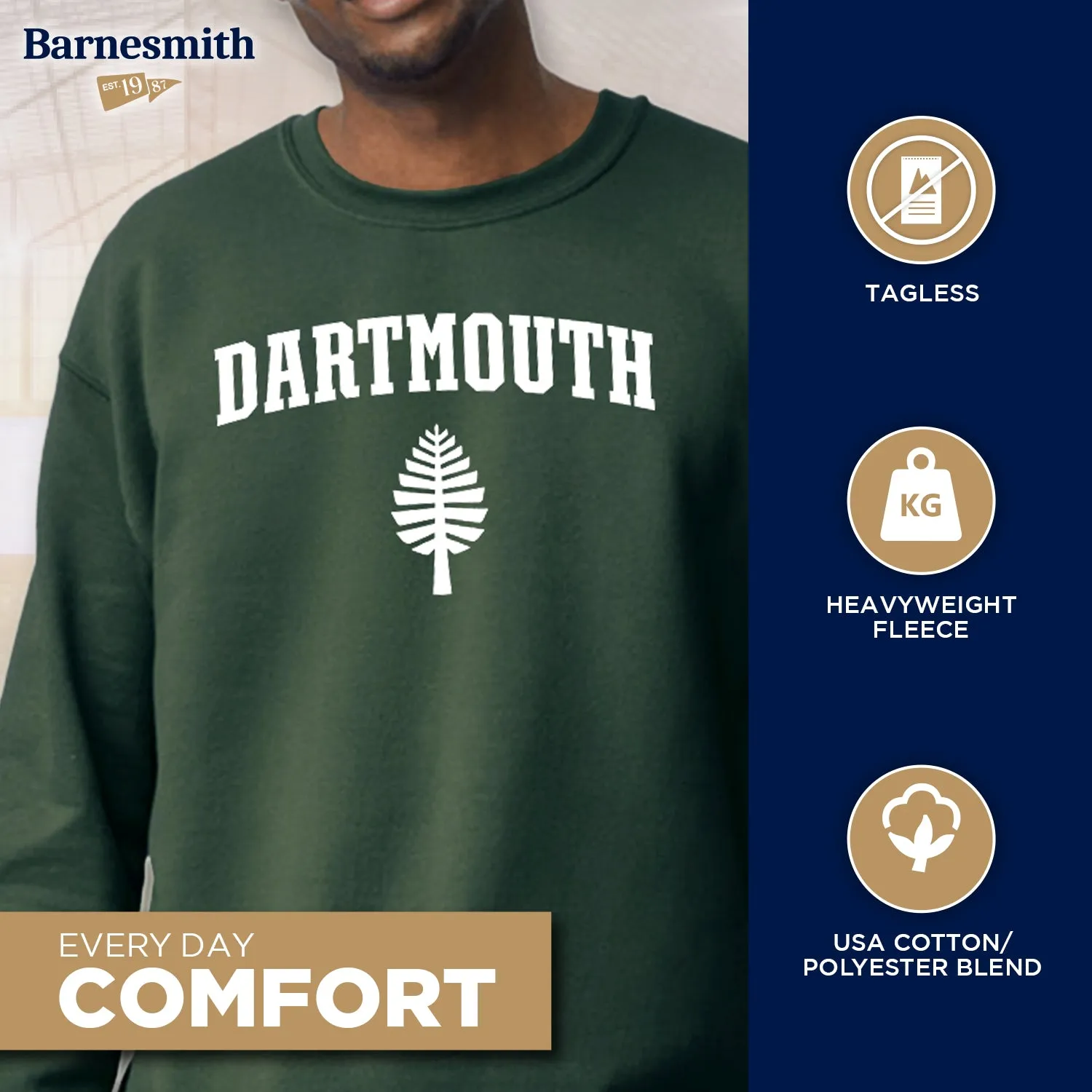 Dartmouth Heritage Sweatshirt (Hunter Green) sold by Barnesmith product image thumbnail 3