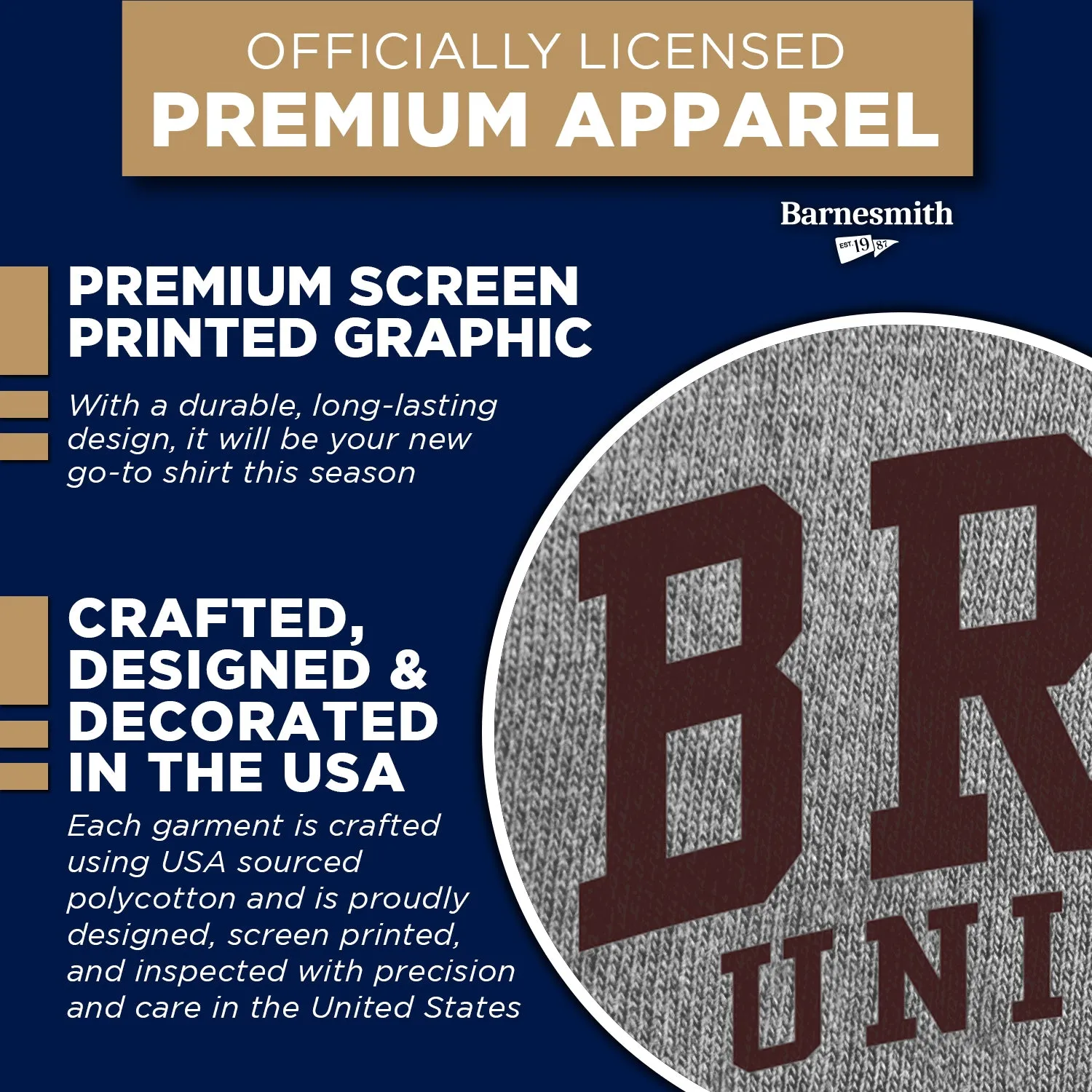 Brown Heritage T-Shirt (Charcoal Grey) sold by Barnesmith product image thumbnail 4