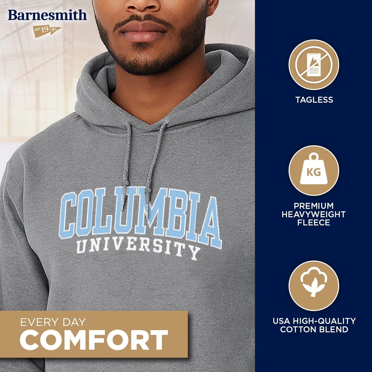 Columbia Essential Hooded Sweatshirt (Grey) sold by Barnesmith product image thumbnail 3