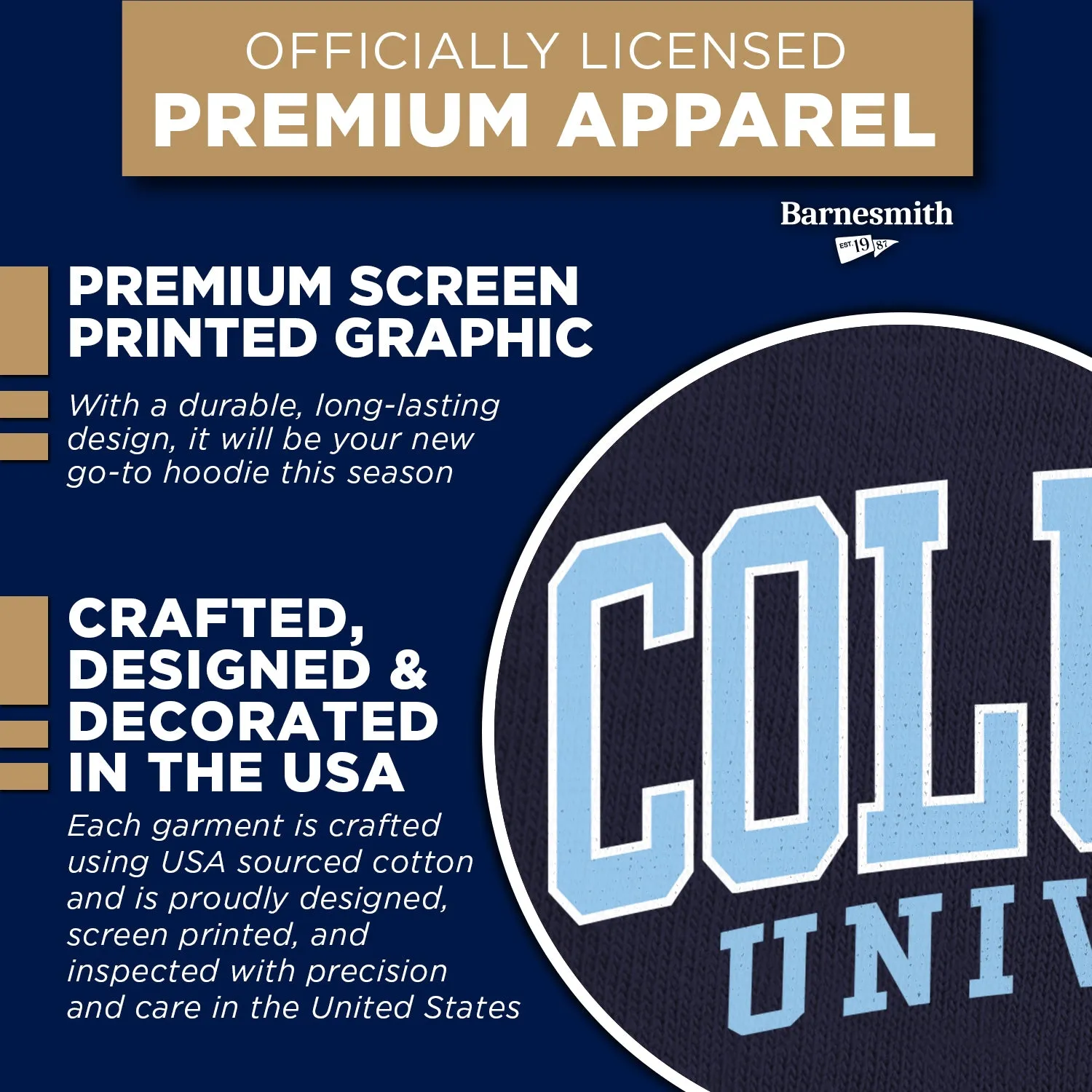Columbia Essential Hooded Sweatshirt (Navy) sold by Barnesmith product image thumbnail 4