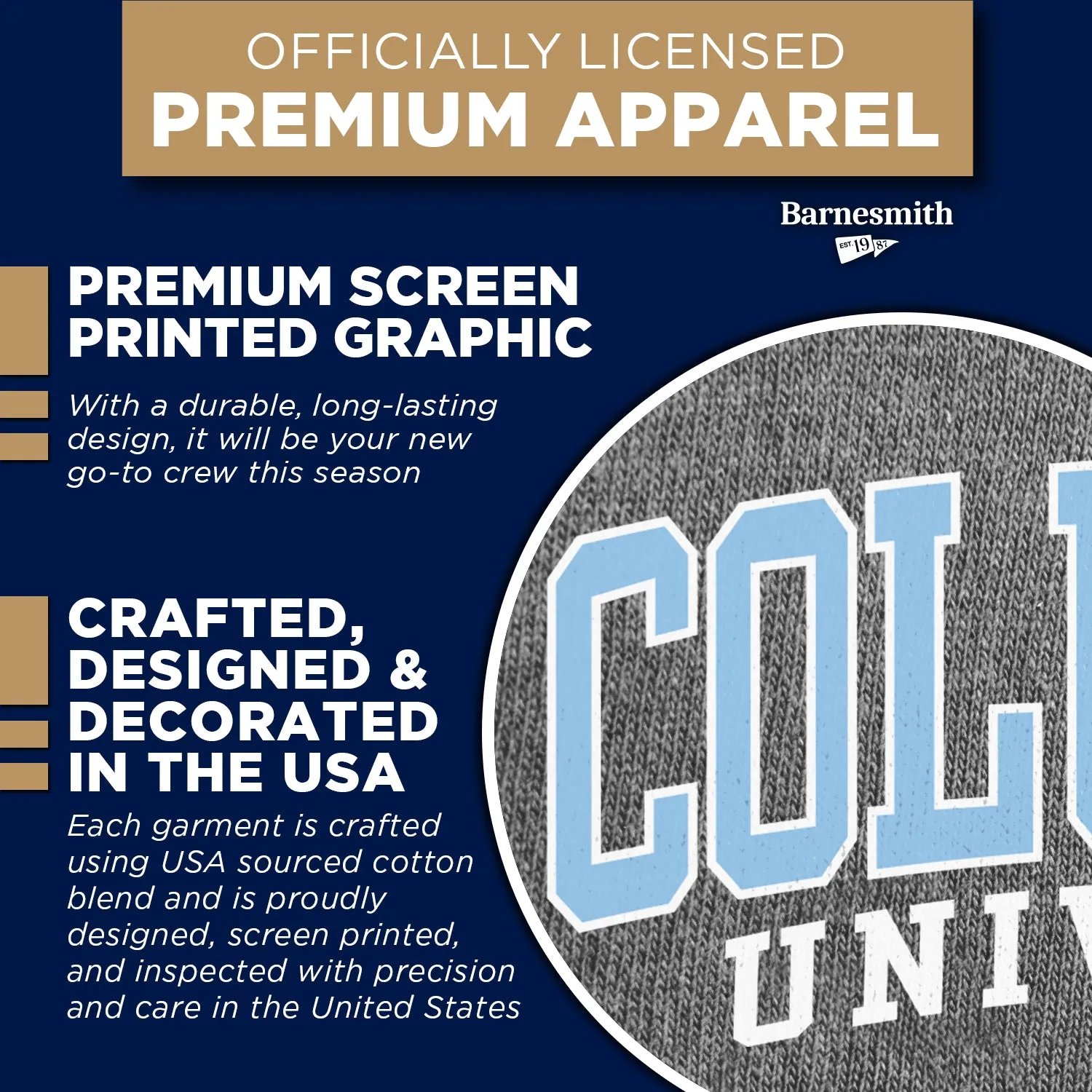 Columbia University Essential Sweatshirt (Grey) sold by Barnesmith product image thumbnail 4