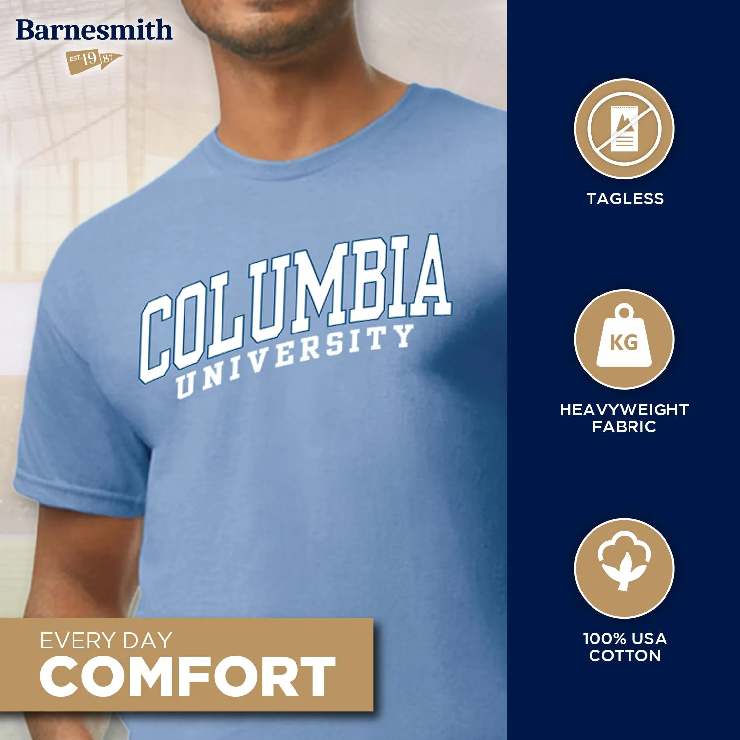 Columbia Classic T-Shirt (Light Blue) sold by Barnesmith product image thumbnail 3