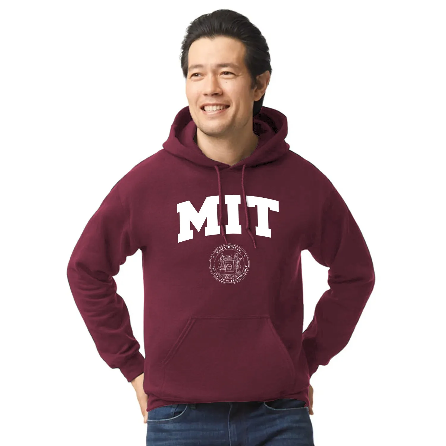 MIT Heritage Hooded Sweatshirt (Maroon) sold by Barnesmith product image thumbnail 2