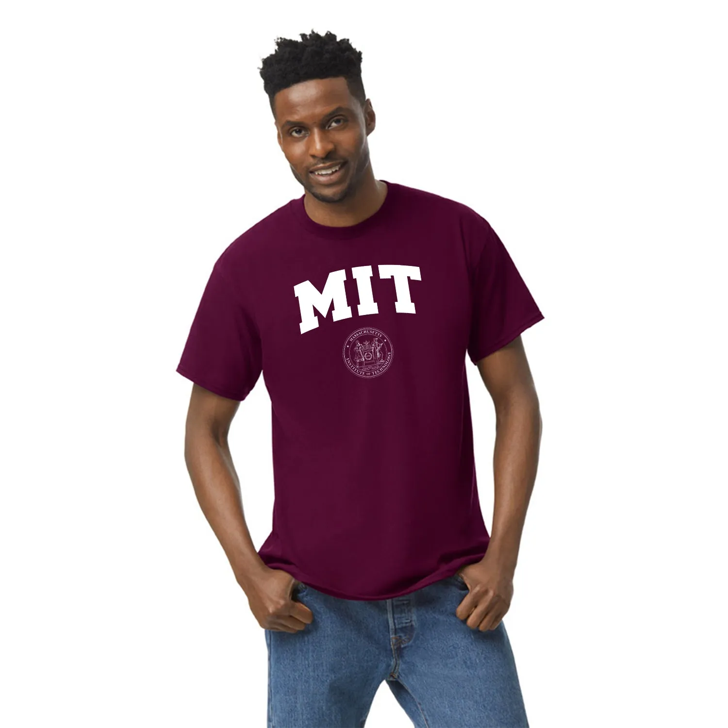 MIT Heritage T-Shirt (Maroon) sold by Barnesmith product image thumbnail 2