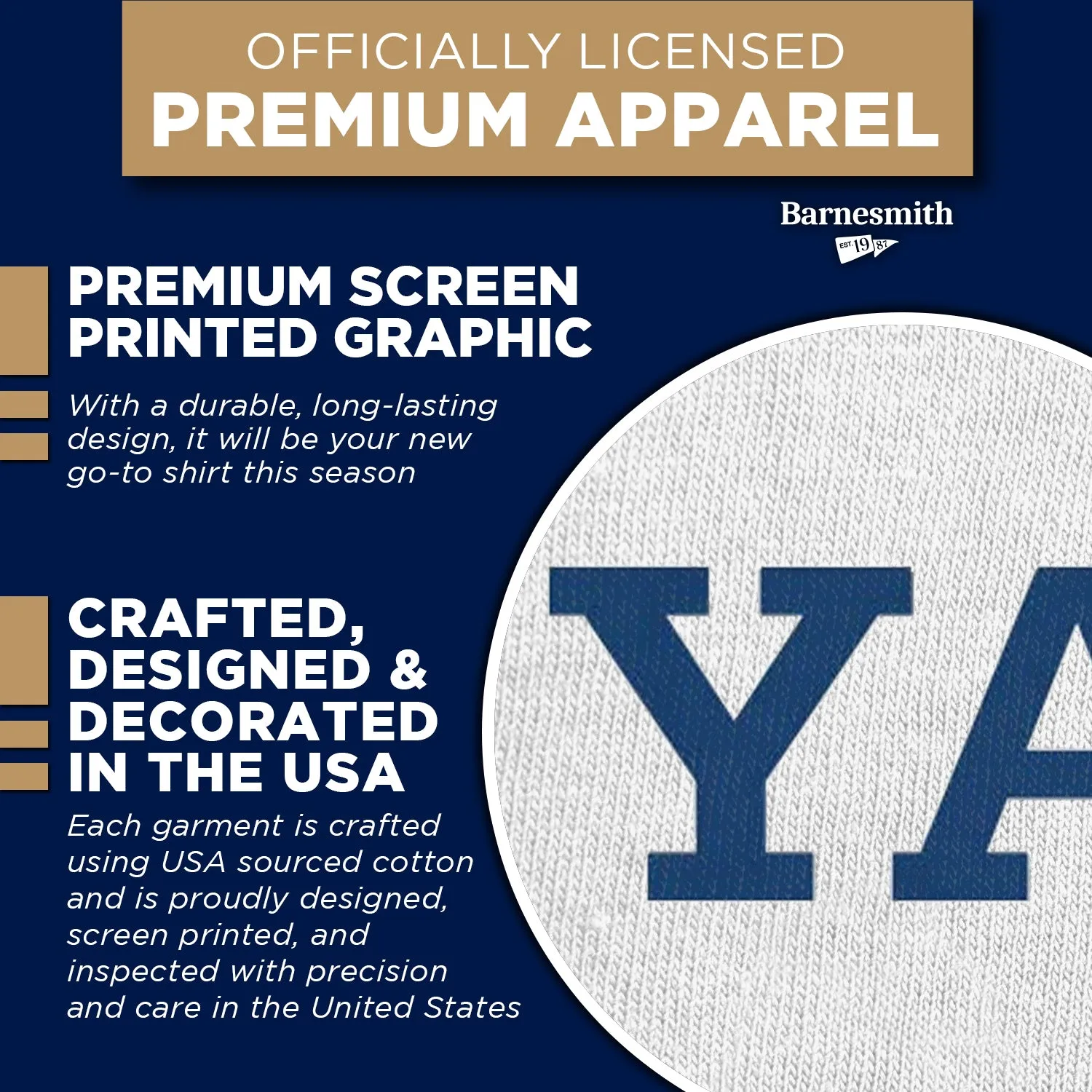 Yale Classic T-Shirt (White) sold by Barnesmith product image thumbnail 4