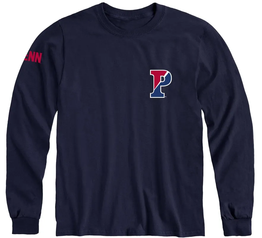 Penn Mascot Long Sleeve T-Shirt (Navy) sold by Barnesmith
