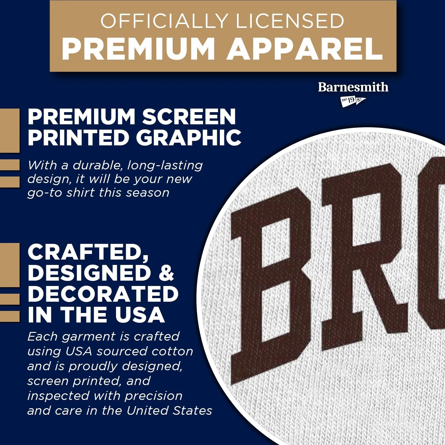 Brown Classic T-Shirt (White) sold by Barnesmith product image thumbnail 4