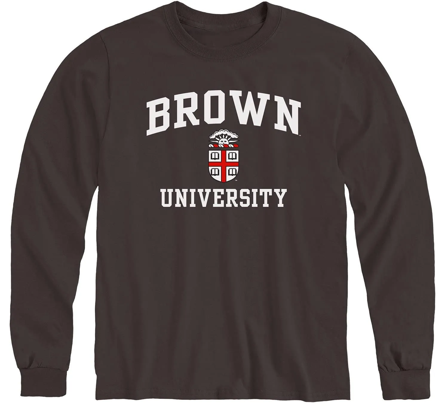 Brown Crest Long Sleeve T-Shirt (Brown) sold by Barnesmith
