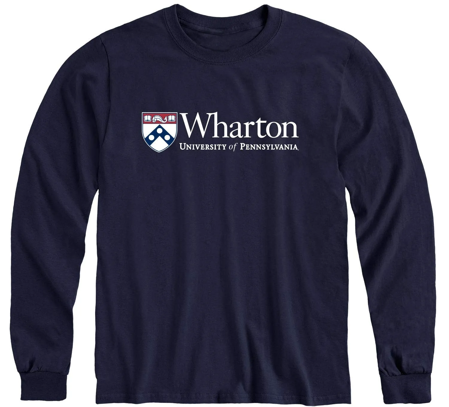 Penn Wharton Long Sleeve T-Shirt (Navy) sold by Barnesmith