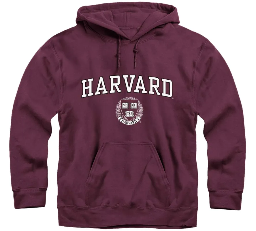 Harvard University Crest Hooded Sweatshirt (Crimson) sold by Barnesmith