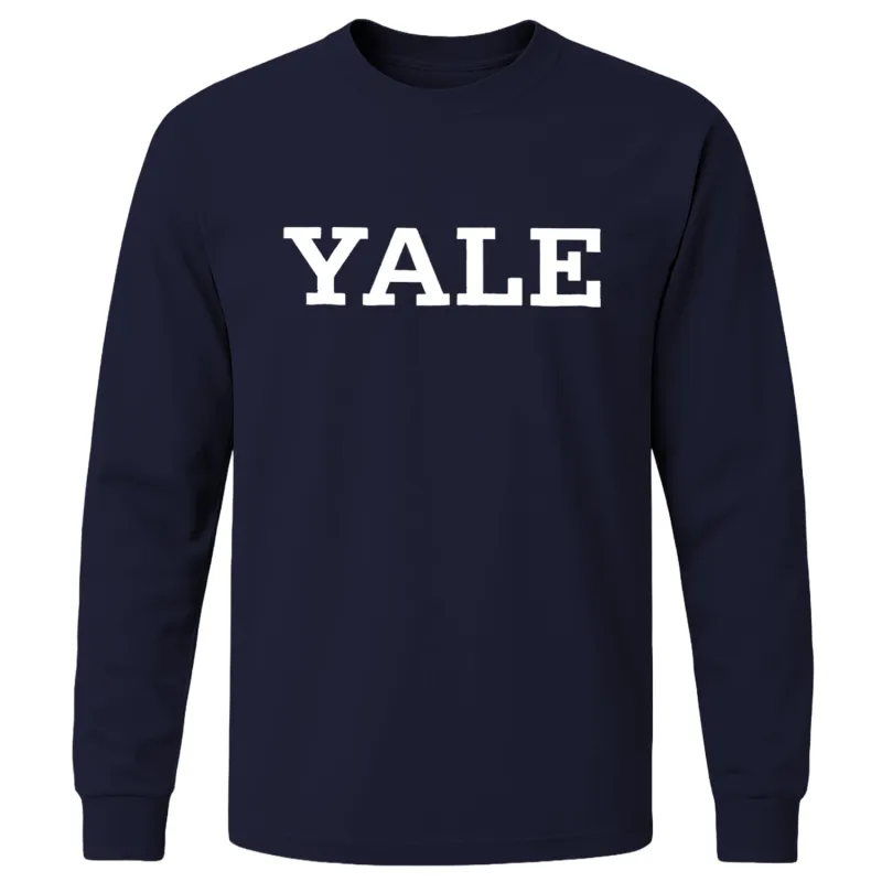 Yale Classic L/S T-Shirt (Navy) sold by Barnesmith